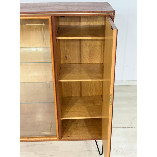 Mid-Century Wood and Glass Highboard, 1960s For Sale - Image 4 of 14