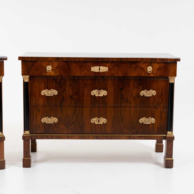 Wood Pair of Large Italian Chests of Drawers, circa 1820 For Sale - Image 7 of 13