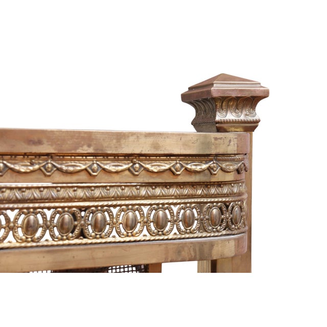 Metal French Art Deco Period Full Size Brass Bed For Sale - Image 7 of 10