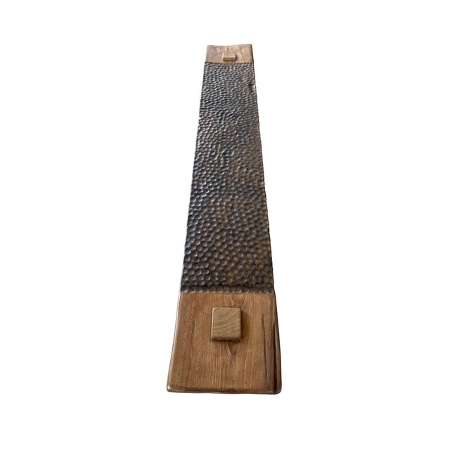 Sculptural Teak Wood Long Bench Stunning Wood Textures, Modern Organic For Sale - Image 9 of 10