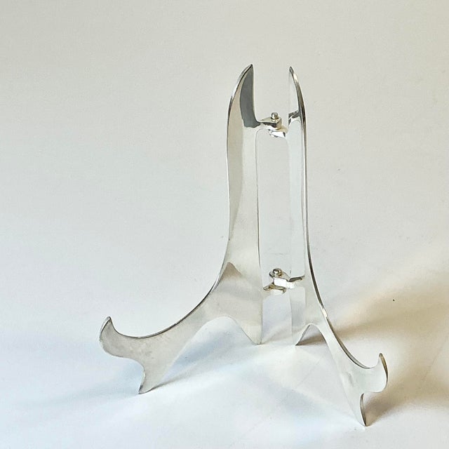 1970s Vintage Hollywood Regency Boho Chic Silverplate Tabletop Easel. For Sale - Image 4 of 13