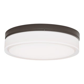 Visual Comfort Modern Cirque Large Outdoor Wall and Flush Mount LED Bronze For Sale