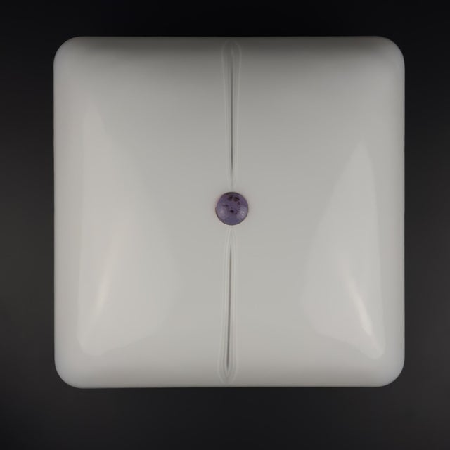 Mid-Century Modern Ceiling Lamp in Stained Glass from De Majo, 1970s For Sale - Image 9 of 17