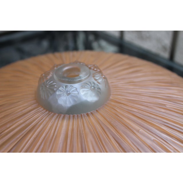 1940s Canopy Mount Light Fixture Vintage Blush Pink For Sale - Image 5 of 15