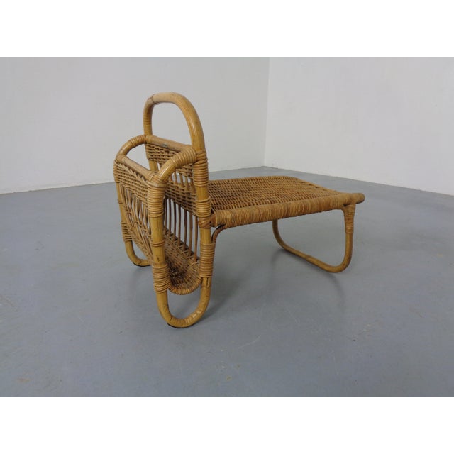 Filigree Rattan Magazine Rack, Germany, 1960s For Sale - Image 9 of 18
