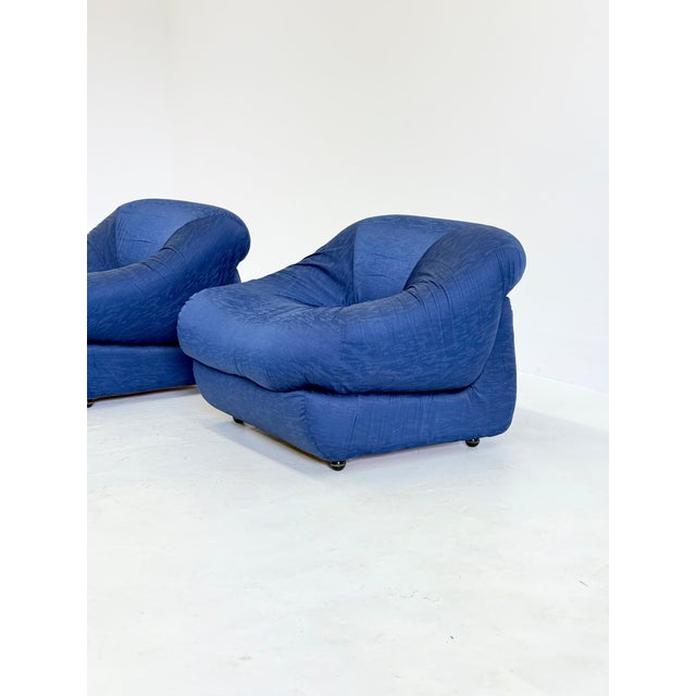 Space Age Blauwe Armchairs by Airborne, 1970s For Sale - Image 9 of 13