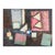 Modern abstract still life painting by Houston, TX artist David Adickes. The work features a colorful array of cubes and...