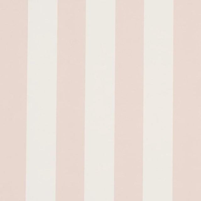 Schumacher Emma Stripe Wallpaper In Petal For Sale