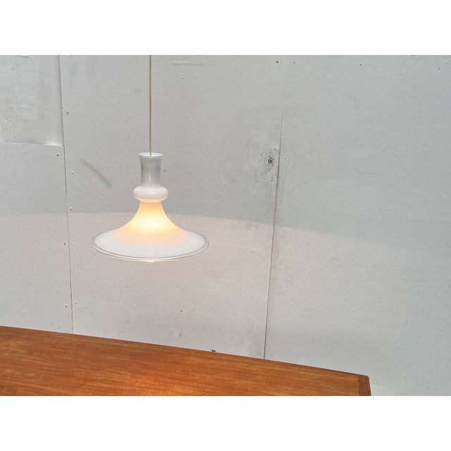 Vintage Danish Etude Glass Pendant Lamp by Michael Bang for Royal Copenhagen, Holmegaard, 1970s For Sale - Image 16 of 18