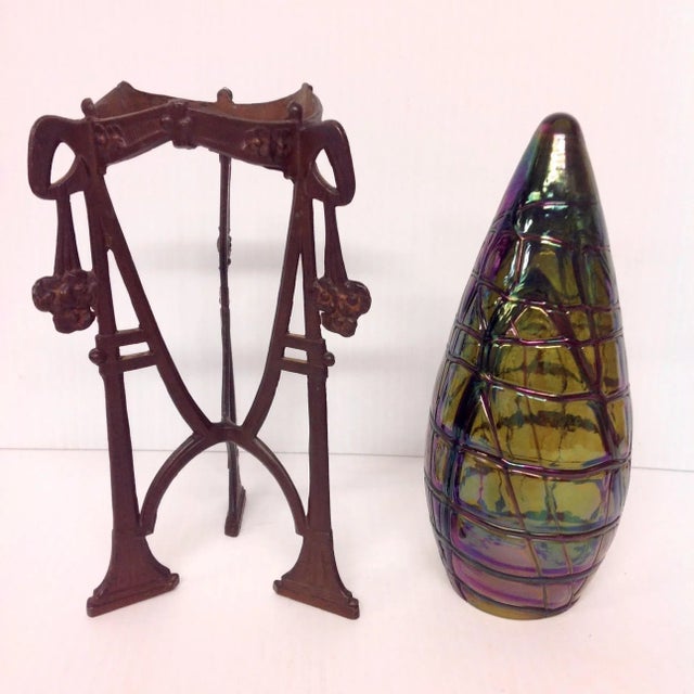 Loetz Glass Insert in a Jugendstil Metal Holder For Sale In Dallas - Image 6 of 6