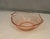 Vintage Elegant Pink Depression Glass Scalloped Lattice & Floral Etched Serving Bowl With Handles For Sale - Image 10 of 13