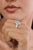 Statement 1.47 Carat Turquoise & Diamond Halo Cocktail Ring Size 6.5 in 14k White Gold For Sale In New York - Image 6 of 16