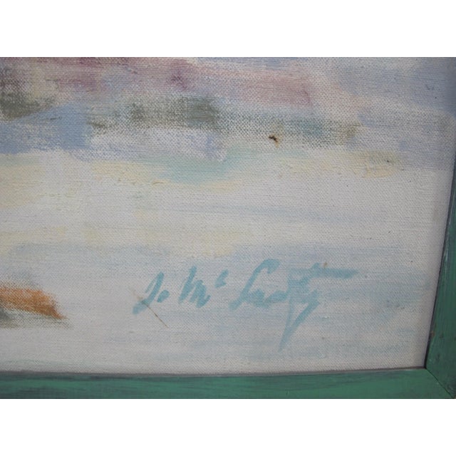 Late 20th Century Jack McLarty Pacific Nw Original Signed Abstract Figural Oil Painting For Sale - Image 5 of 8