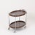 Mid-Century Italian Oval Bar Cart in Chrome and Brown ABS, 1970s For Sale - Image 11 of 14