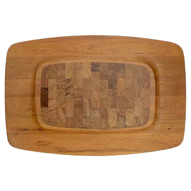 1960s Jens Quistgaard Dansk 18" Teak Charcuterie Tray For Sale