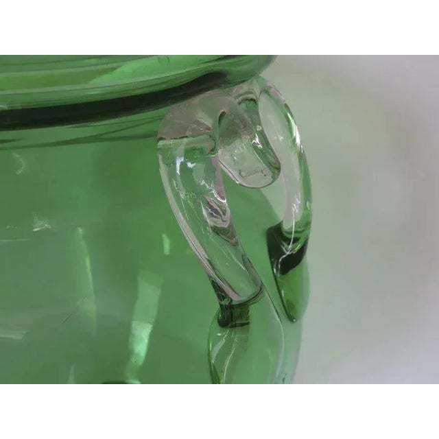 Green Steuben Pomona Green Art Glass Vase Early 20th Century For Sale - Image 8 of 13