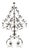 Large Wrought Iron 15-Flame Wall Candleholder, 1700s For Sale