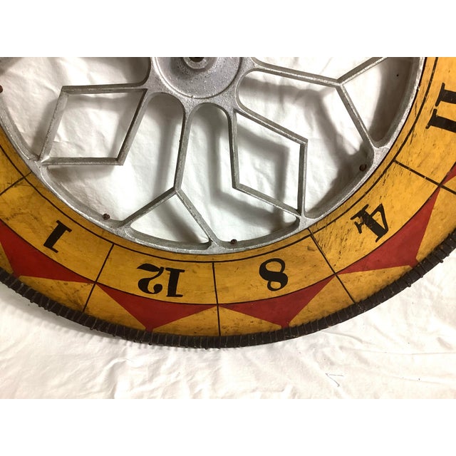 Wood Antique Carnival Game Wheel of Chance With Two Sided Play For Sale - Image 7 of 10