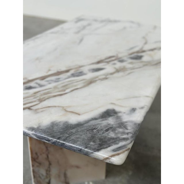 Large Italian Postmodern Sculptural Marble Coffee Table For Sale - Image 12 of 14