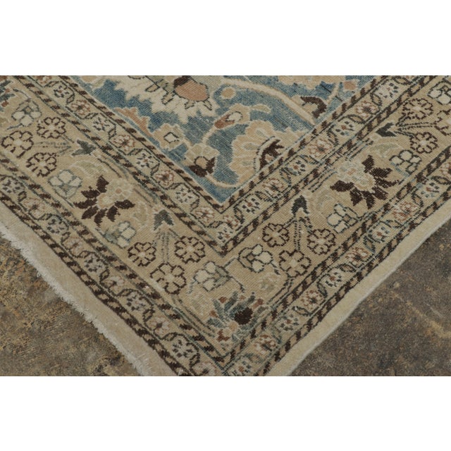 Rug & Kilim Oversized Distressed Persian Mashad Rug in Brown With Medallion - Rug & Kilim For Sale - Image 4 of 6