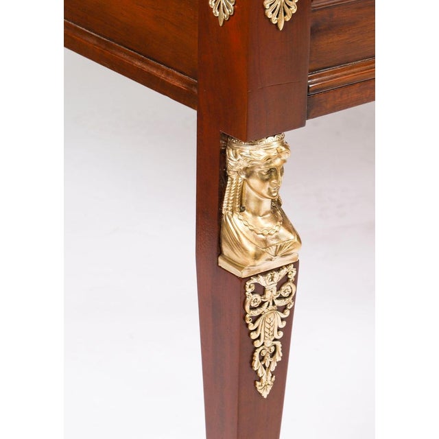Antique Empire Ormolu-Mounted Desk, 19th Century For Sale - Image 9 of 18