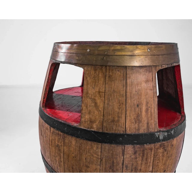 French 1910s French Wooden Barrel Table For Sale - Image 3 of 4