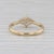 0.28ctw Diamond Cluster Ring 18k Yellow Gold Size 6.25 Engagement For Sale - Image 4 of 8