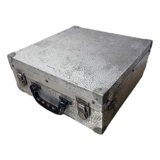 1950s German Hammered Metal Photographers Camera Case For Sale