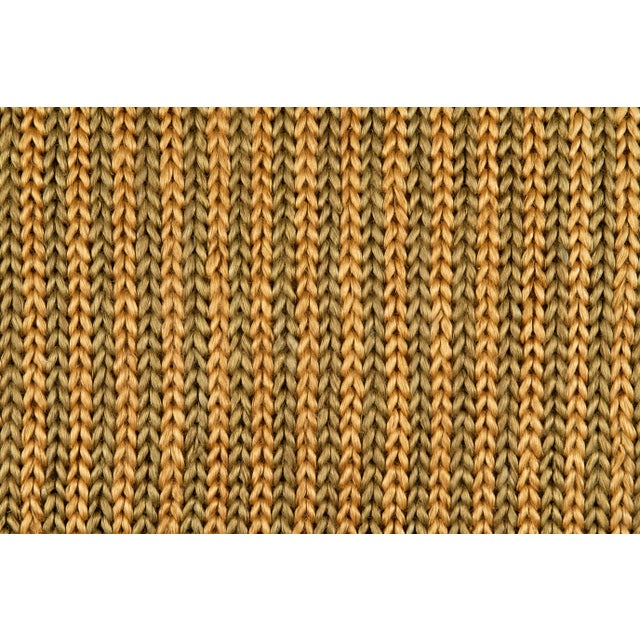 Transitional Part & Parcel Goods Jute Braid Runner, 2’6”x8', Mustard and Olive Stripe For Sale - Image 3 of 5