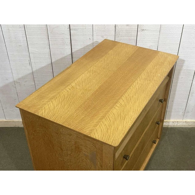 English Chest of Drawers in Oak with Compass Feet, 1970s For Sale - Image 9 of 16