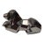 Rare Signed Jaru Silver Cubist Pottery Dog Sculpture For Sale