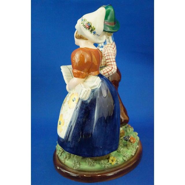 Ceramic Ceramic Sculpture of Tyrolean Children by Teodoro Sebelin for Bassano, Italy, 1930s For Sale - Image 7 of 18