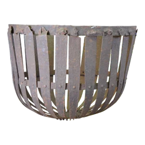 Antique Rustic Primitive Iron Farmhouse Basket Planter