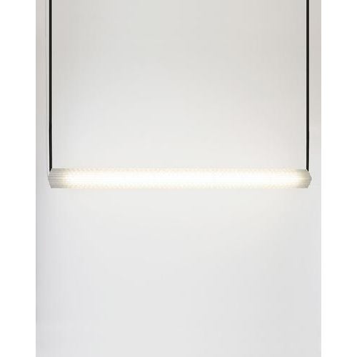 Goth pendant lamp, translucent pla, anodized aluminum by arthur bitsch dimensions: w 9.5 x d 9.5 x h 125 cm. Materials:...
