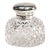 Nice Large Mappin & Webb Antique Sterling Silver Cut Crystal Hobnail Inkwell English Edwardian Desk Home Decor For Sale