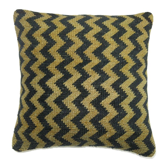 Mid 20th Century Turkish Deco Rug Pillow For Sale