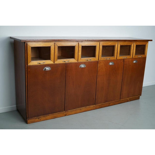 Vintage Dutch Beech and Oak Haberdashery Cabinet, 1950s For Sale - Image 10 of 17