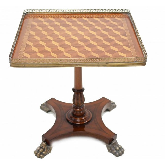 Regency English Parquetry Occasional Table For Sale - Image 4 of 10