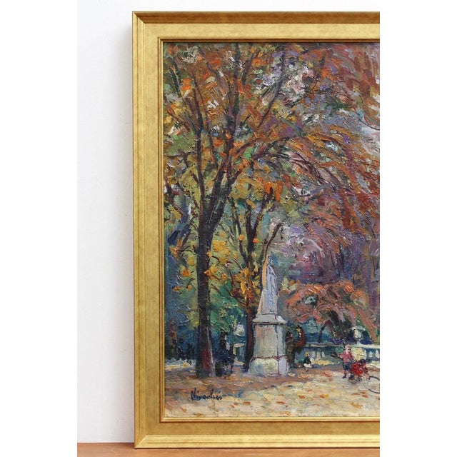 Marie de Nivouliès de Pierrefort, Le Jardin du Luxembourg, 1910, Oil on Canvas For Sale - Image 4 of 18