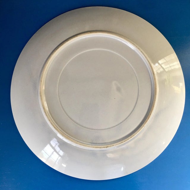 Ceramic 1980s Vintage Chinoiserie Ceramic Plate For Sale - Image 7 of 10