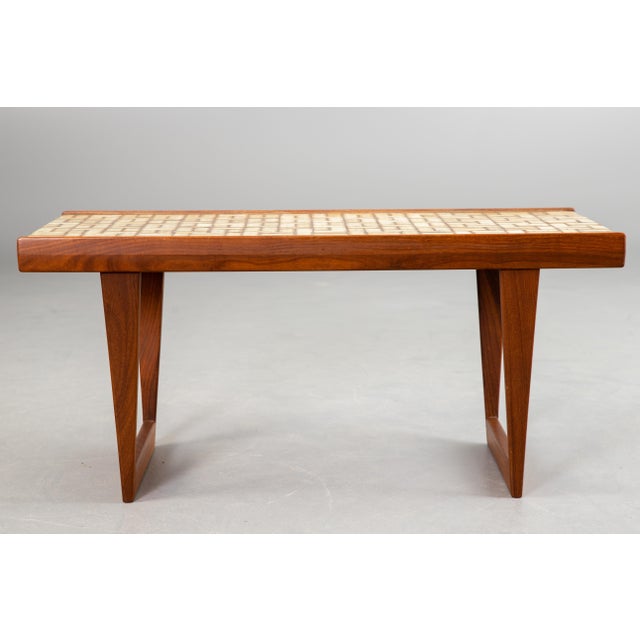 Peter Løvig Nielsen Coffee Table in Teak & Ceramic by Peter Lovig, Denmark, 1950s For Sale - Image 4 of 7