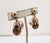 Napier Vintage Signed Napier Goldtone Brown Moonglow Cumquat Drop Clip Earrings-2 Pieces For Sale - Image 4 of 12