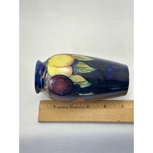 1920s 1920's Moorcroft Miniature Vase, Wysteria/Plum Design, 5" Tall For Sale - Image 5 of 10