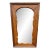 Full Length Antique Beveled Glass Mirror in Aged Oak Frame For Sale