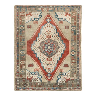 Vintage Circa 1940 Turkish Oushak Area Rug 2ft 11in X 3ft 9in For Sale