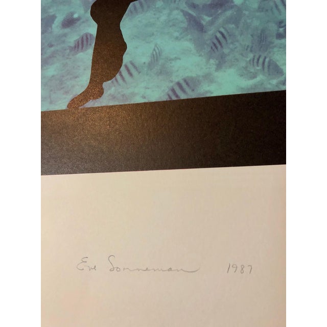 Paper Eve Sonneman, Large Diptych "Deep runners" Photograph Signed Surrealist Photo Lithograph, 1987 For Sale - Image 7 of 7