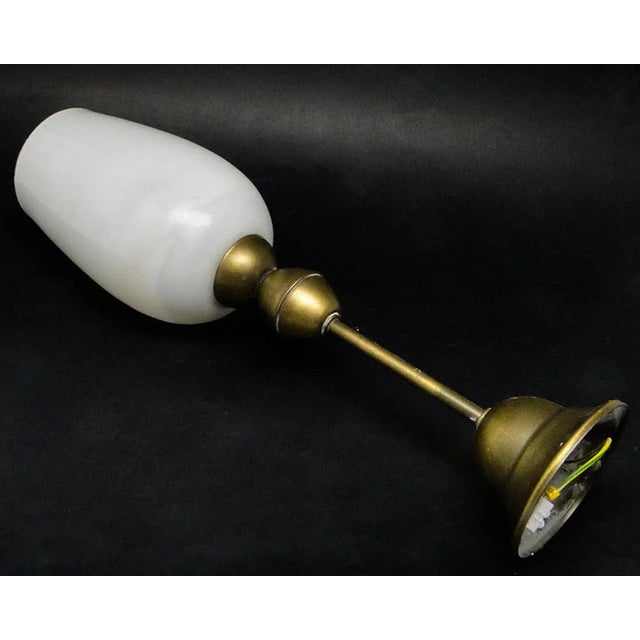 Art Deco Style Pendant Lamp, Poland, 1950s, in Very Good conditions. Designed 1950 to 1959 European Plug (up to 250V).The...