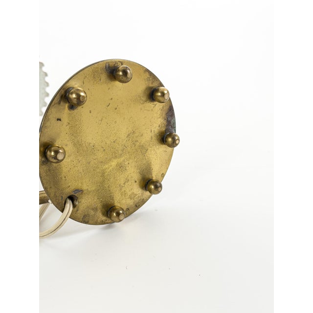 Metal Danish Modern Brass and Red Lacquered Table Lamp, Denmark, 1950s For Sale - Image 7 of 9