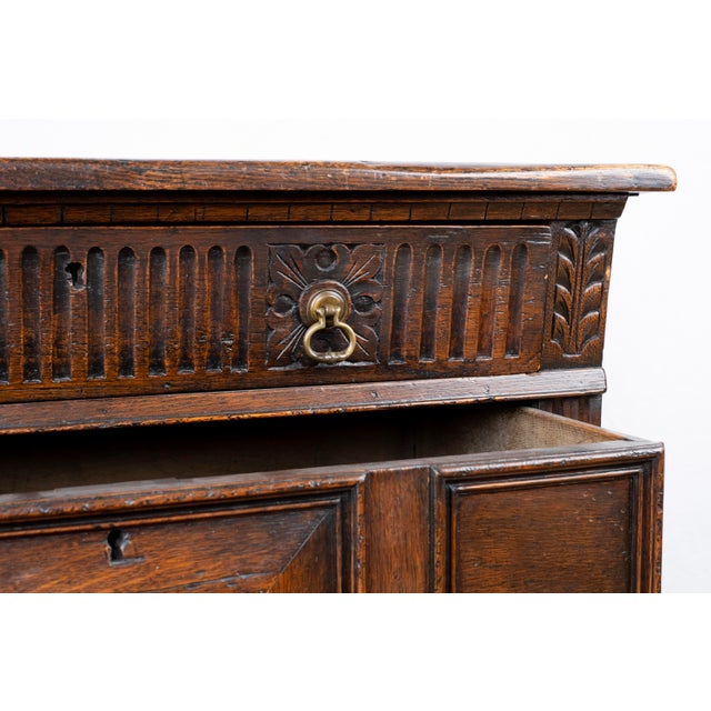 Antique Carved Oak Chest For Sale In San Diego - Image 6 of 13