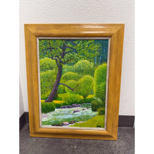 Circa 1997 Zwettl River at Syrafeld Painting by Peter Apolonius Etzer For Sale - Image 9 of 12